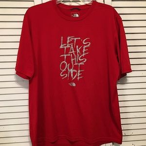 The North Face Mens Large FlashDry Red T-Shirt